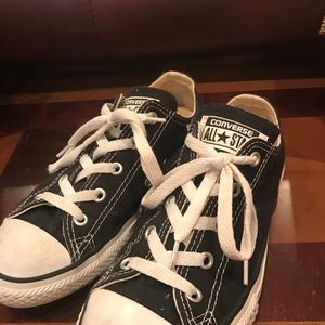 Black All Star Converse Size 3 Girls